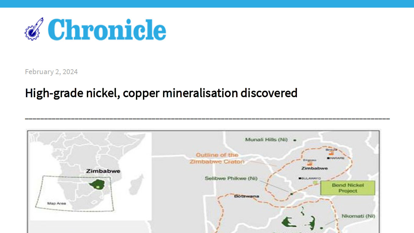 🗞️Chronicle – High-grade Nickel Copper Mineralisation Discovered